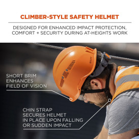 Ergodyne Skullerz 8977 Type 2 Class C Safety Helmet with Adjustable Venting - Orange