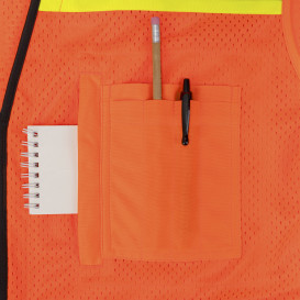 DEWALT DSV851 Type R Class 2 Heavy Duty Tech Surveyor Safety Vest - Orange