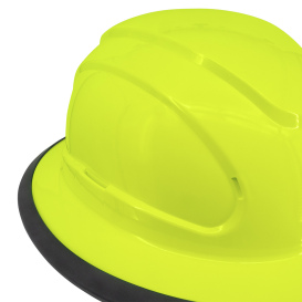 Radians RHJ6 The Judge Full Brim Hard Hat - Ratchet Suspension - Hi-Vis Lime