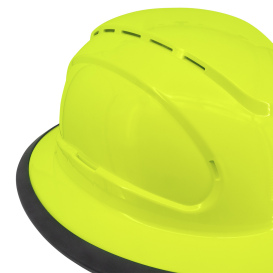 Radians RHJ6V The Judge Full Brim Hard Hat - Ratchet Suspension - Hi-Vis Lime