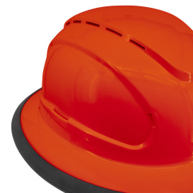 Radians RHJ6V The Judge Full Brim Hard Hat - Ratchet Suspension - Hi-Vis Orange