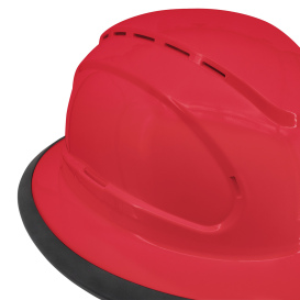Radians RHJ6V The Judge Full Brim Hard Hat - Ratchet Suspension - Red