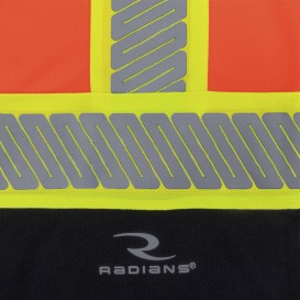 Radians ST42B Type R Class 3 Color Block Short Sleeve Safety Shirt - Orange
