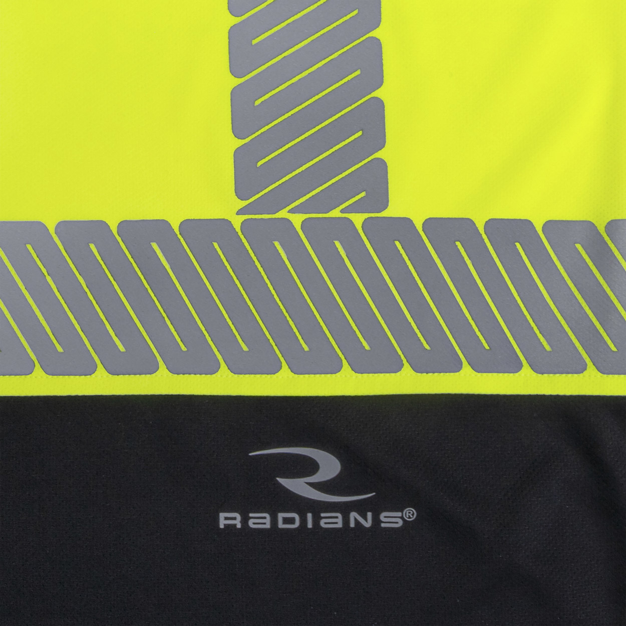 Radians ST631B-3PGS Type R Class 3 Color Blocked Long Sleeve Hooded T-Shirt - Yellow/Lime