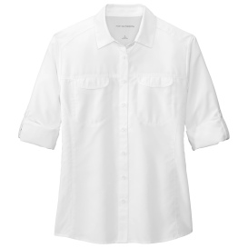 Port Authority LW960 Ladies Long Sleeve UV Daybreak Shirt - White