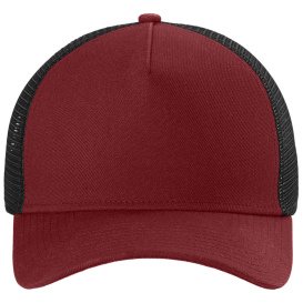 New Era NE212 A-Frame Snapback Mesh Back Cap - Scarlet/Black
