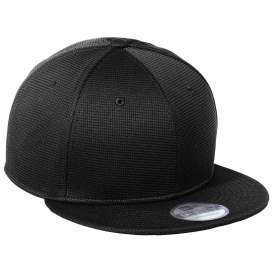 New Era NE409 Pivot Flat Bill Snapback Cap - Black