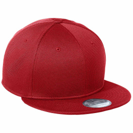 New Era NE409 Pivot Flat Bill Snapback Cap - Scarlet