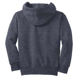Port & Company PC90YH Youth Core Fleece Pullover Hooded Sweatshirt - Heather Navy