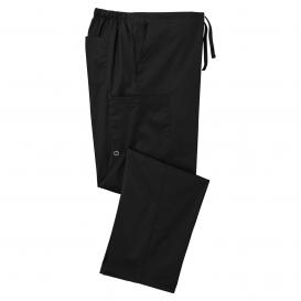 Wink WW3150S Unisex Short WorkFlex Cargo Pocket Scrub Pants - Black