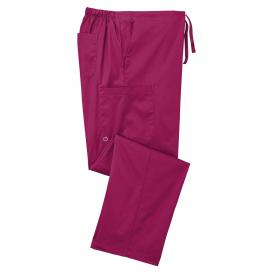 Wink WW3150T Unisex Tall WorkFlex Cargo Pocket Scrub Pants - Wine