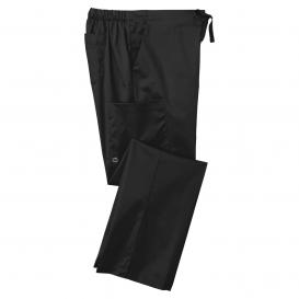Wink WW4750P Women\'s Petite WorkFlex Flare Leg Cargo Pocket Scrub Pants - Black
