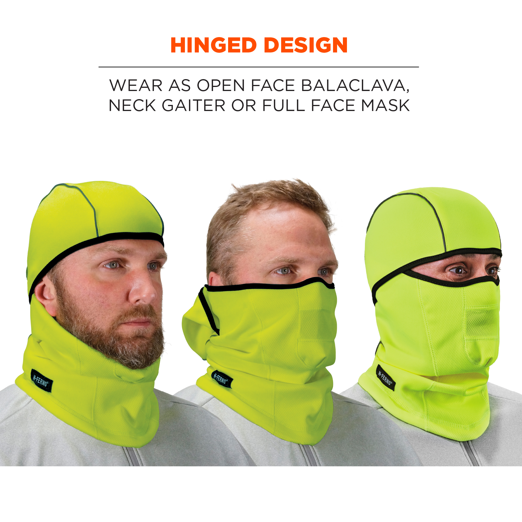 N-Ferno Black Wind-proof Hinged Balaclava Face Mask - Versatile Cold  Weather Headwear for Work - One Size Fits Most in the Hats department at