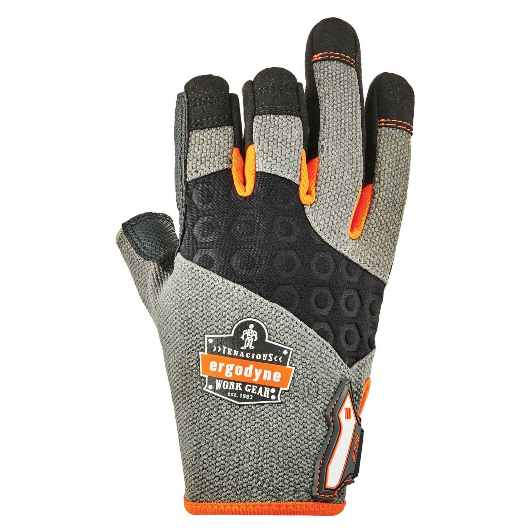 Ergodyne ProFlex 901 Half-Finger Leather Impact Gloves - Extra