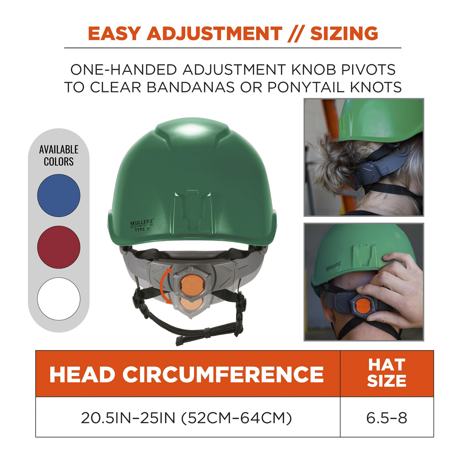 Ergodyne Skullerz 8976 Type 2 Class E Safety Helmet - Green | Full