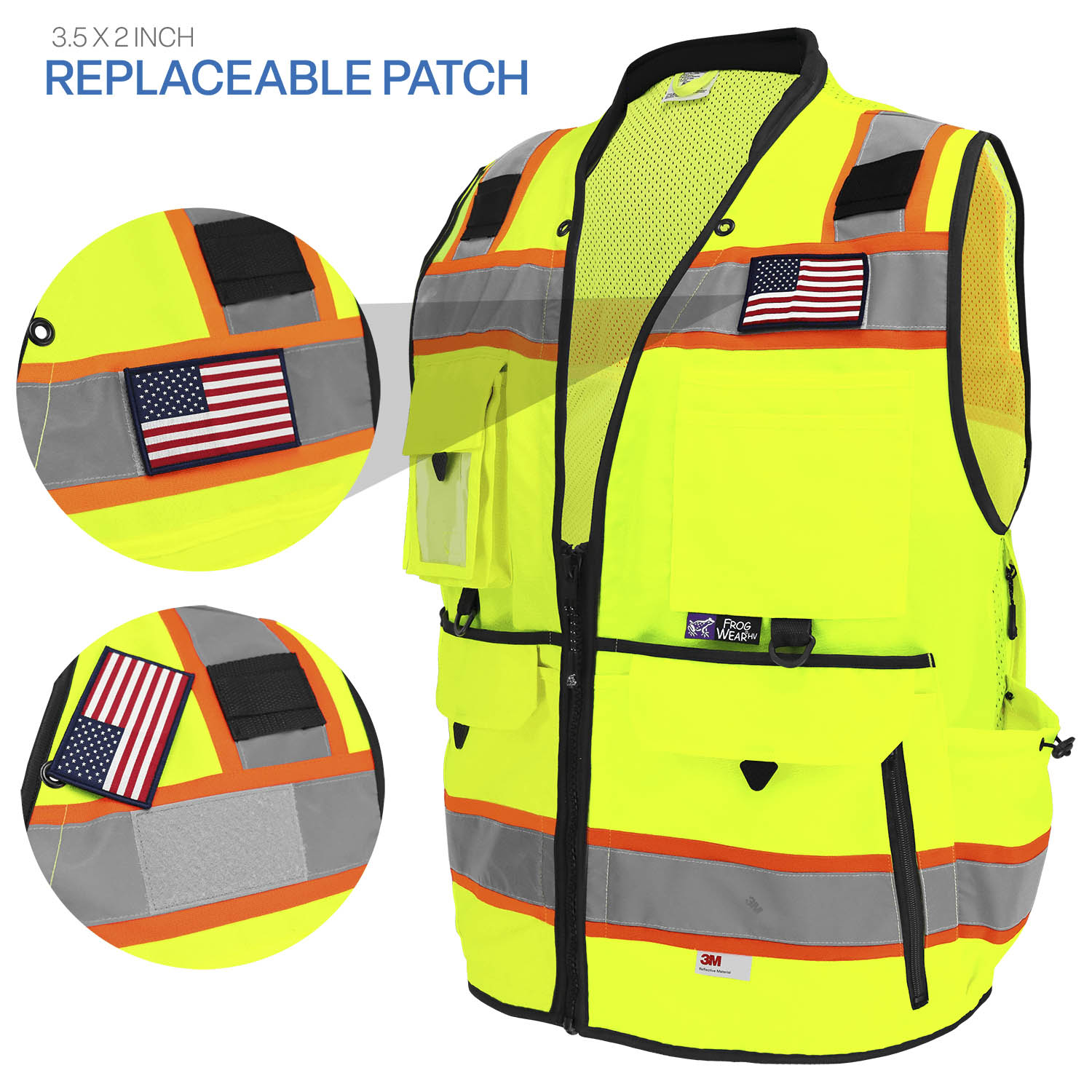 096 Full Classification Sticker Global Glove GLO-096 FrogWear Type R Class 2 Premium Surveyor Safety ...