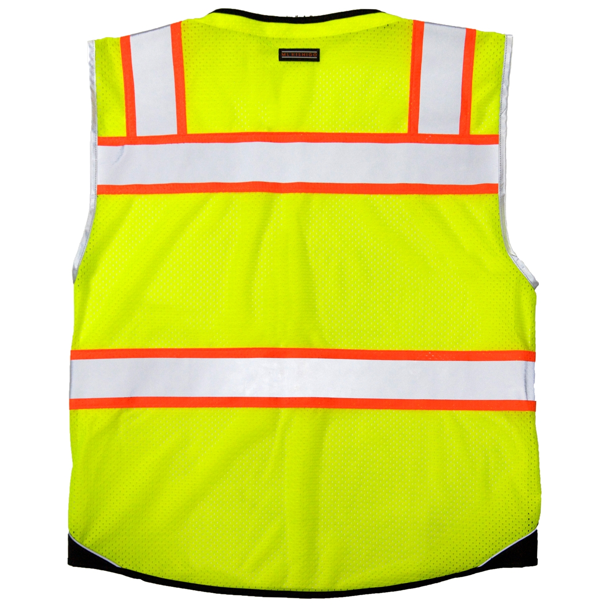 Kishigo 1515 Black Series Black Bottom Safety Vest - Yellow/Lime