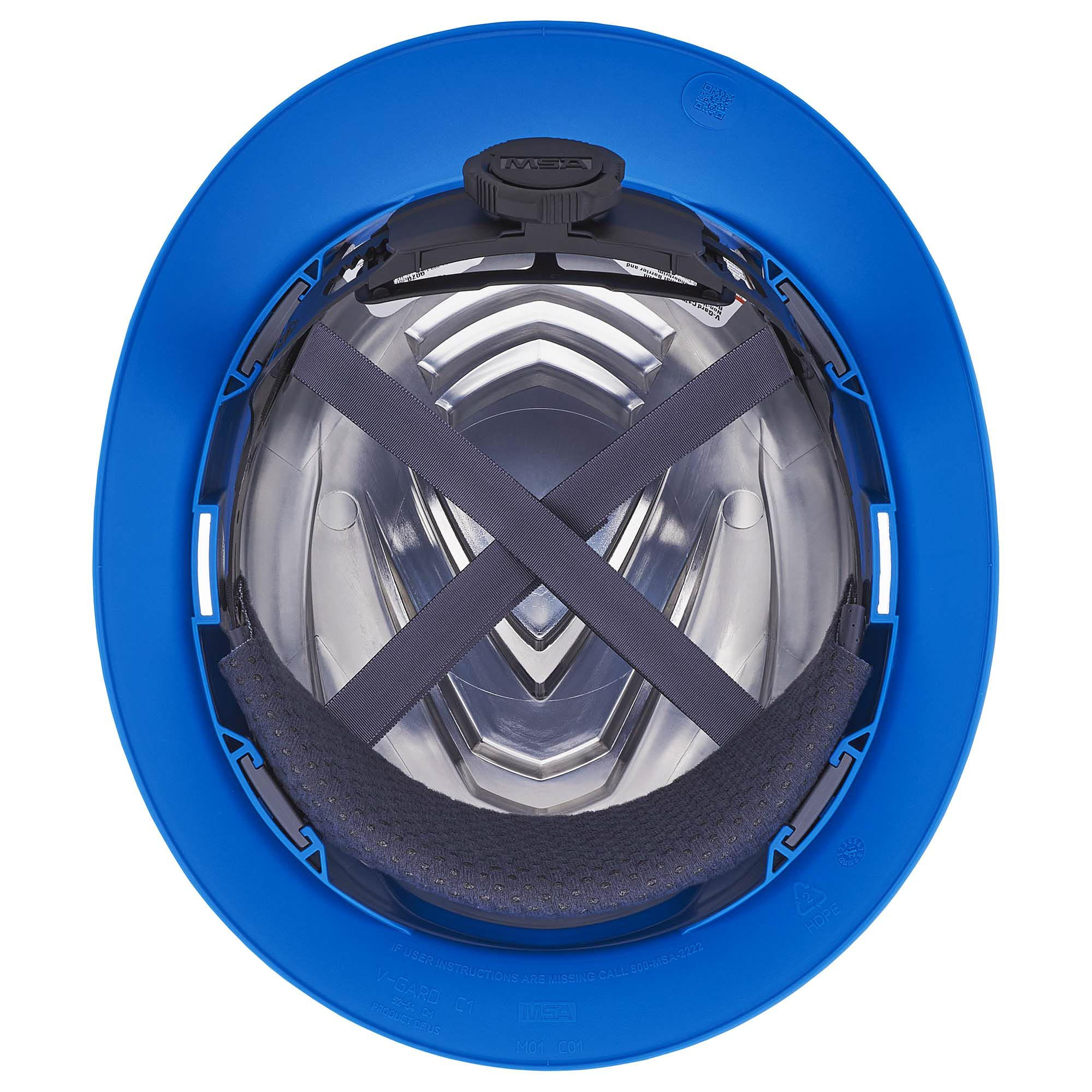 MSA 10215839 V-Gard C1 Full Brim Hard Hat - Ratchet Suspension スタイルアップミーブラ