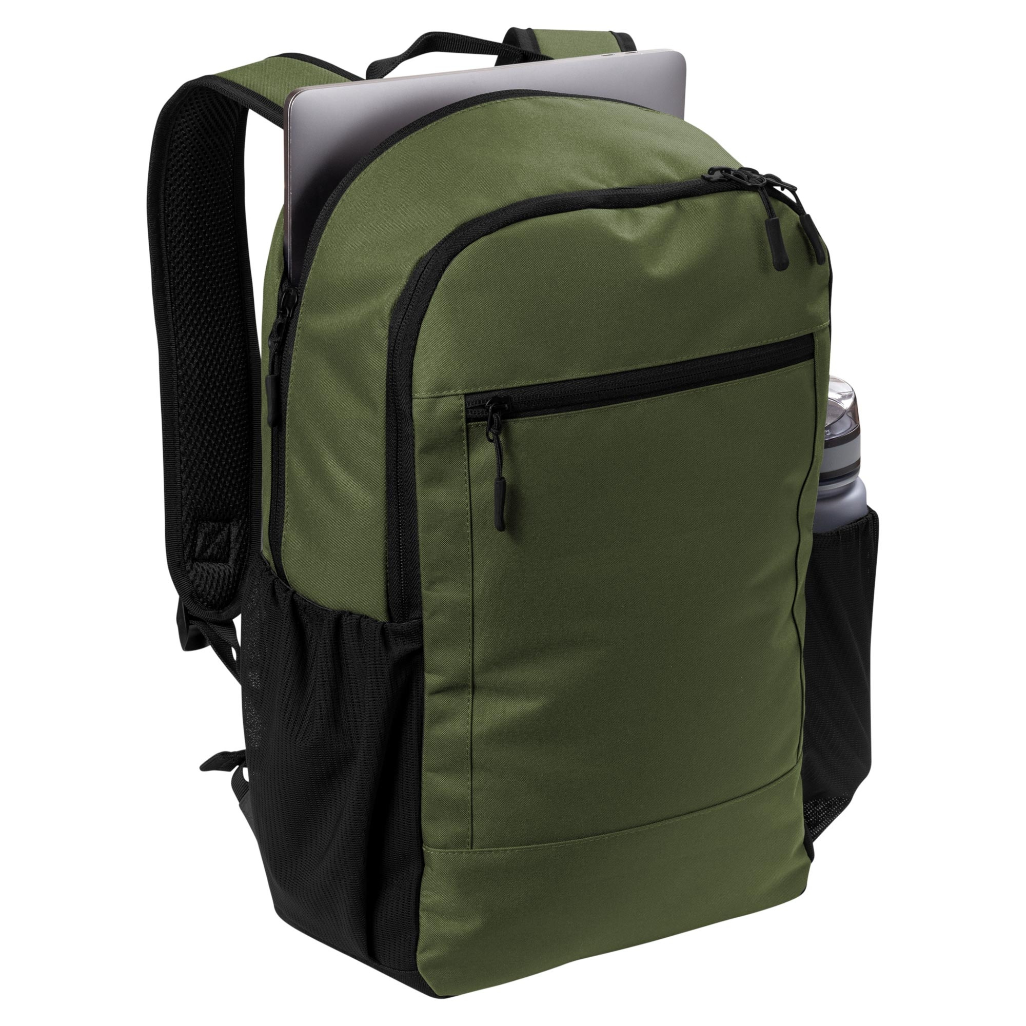 Port Authority BG226 Daily Commute Backpack Olive Green Full Source