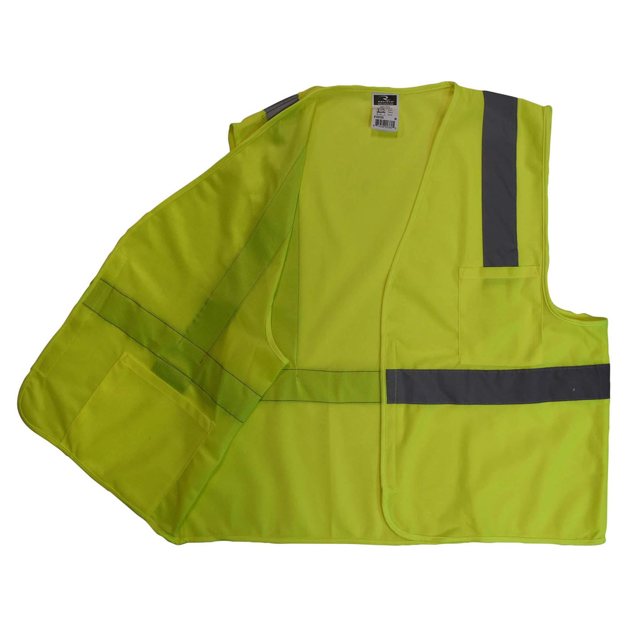 Radians SV2GS Economy Type R Class Solid Safety Vest Yellow/Lime Full  Source