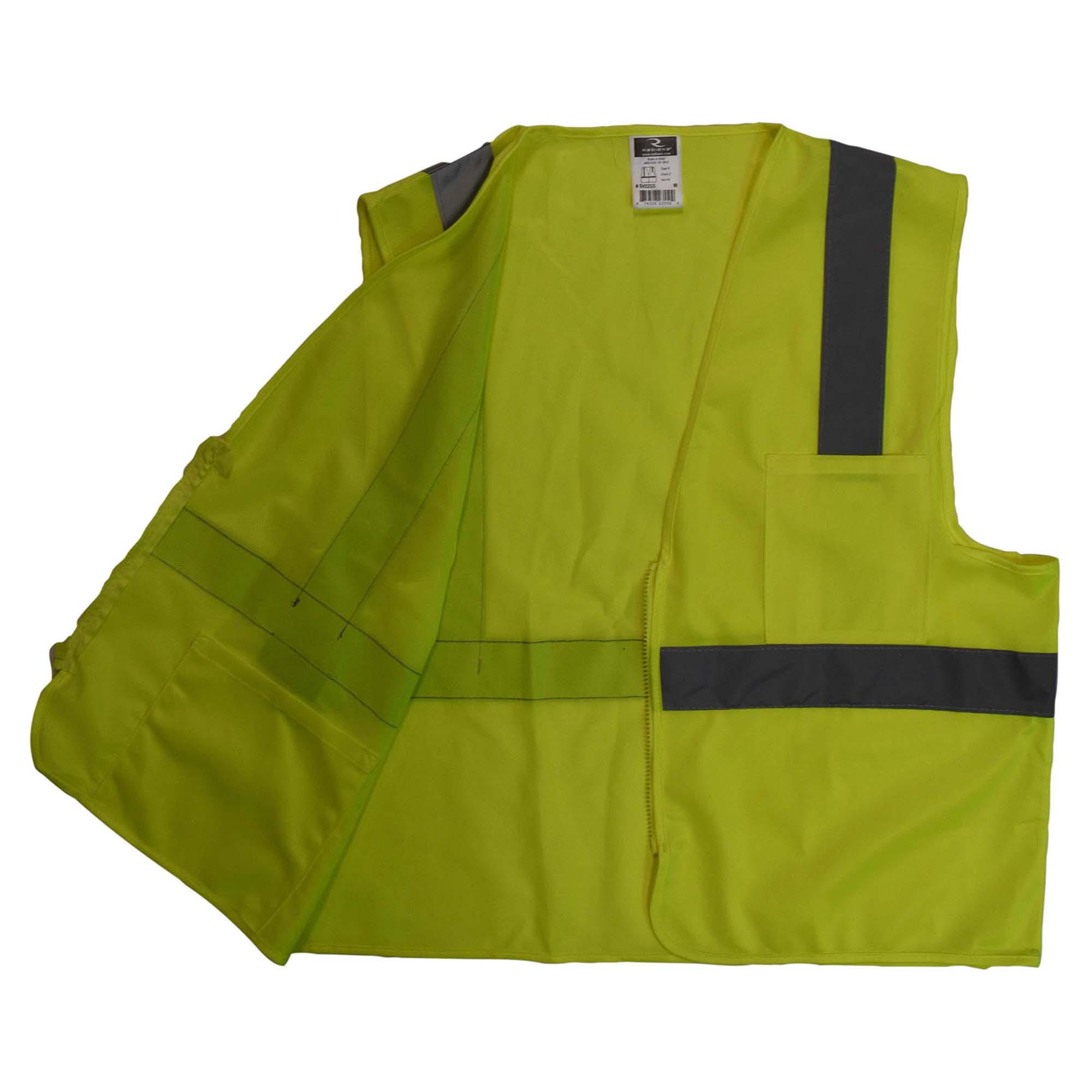 Radians SV2ZGS Type R Class 2 Economy Solid Safety Vest with Zipper ...