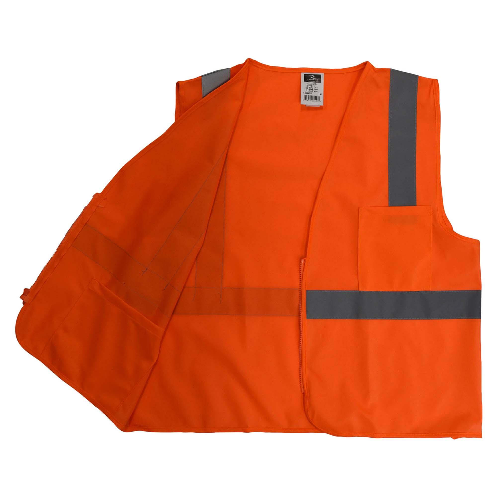 Radians SV2ZOS Type R Class 2 Economy Solid Safety Vest with Zipper ...