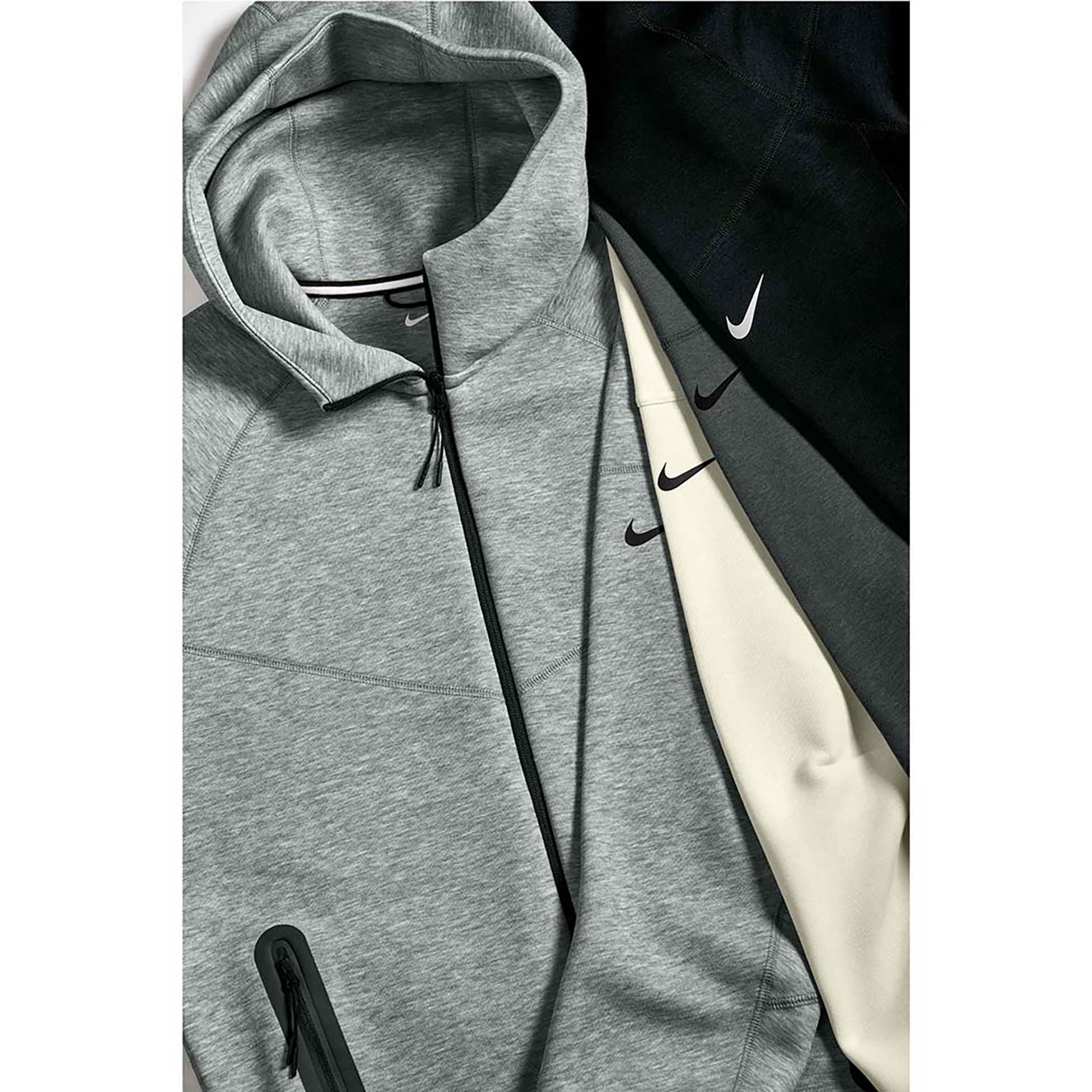 Nike NKFQ4762 Tech Fleece Full-Zip Hoodie - Anthracite Heather