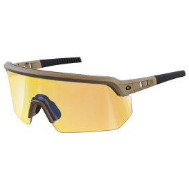 Ergodyne Aegir 55212 Safety Glasses - Matte Desert Frame - Color Enhancing Mirror Yellow Lens