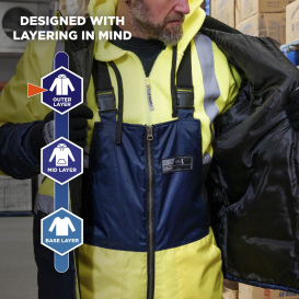 Ergodyne N-Ferno 6479 Class E Hi-Vis Freezer Bib Overalls