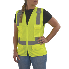 Ergodyne GloWear 8247ZW-S Type R Class 2 Women\'s Surveyor Safety Vest - Lime