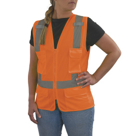 Ergodyne GloWear 8247ZW-S Type R Class 2 Women\'s Surveyor Safety Vest - Orange