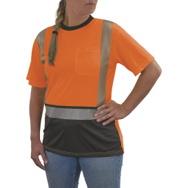 Ergodyne GloWear 8276BK Type R Class 2 Essential Black Bottom Safety Shirt - Orange