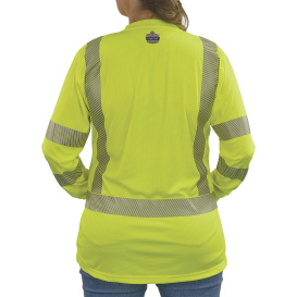 Ergodyne GloWear 8387 Type R Class 3 Performance Long Sleeve T-Shirt - Lime