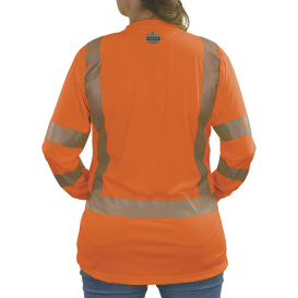 Ergodyne GloWear 8387 Type R Class 3 Performance Long Sleeve T-Shirt - Orange