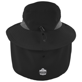 Ergodyne Chill-Its 8934 Ranger Hat with Neck Shade - Black