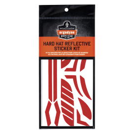 Ergodyne Skullerz 8961 Reflective Hard Hat and Safety Helmet Sticker Kit - Red