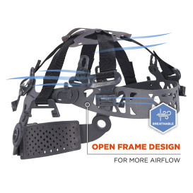 Ergodyne Skullerz 8964 Type II Class C Full Brim Safety Helmet - Ratchet Suspension - Blue