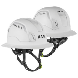 KASK WHE00149 Zenith X2 Air Full Brim Hi Viz Safety Helmet - Ratchet Suspension - White