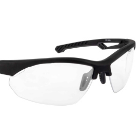 Crossfire 4824 BOLO Safety Glasses - Black Frame - Clear Lens