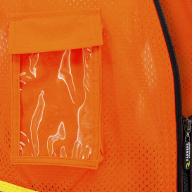 Radians SV51B-2Z Type R Class 2 Black Bottom Two-Tone Surveyor Safety Vest - Orange