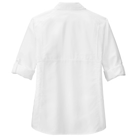 Port Authority LW960 Ladies Long Sleeve UV Daybreak Shirt - White