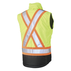 Tough Duck SJ461 Type R Class 3 Women\'s Poly Oxford 5-in-1 Safety Jacket - Yellow/Lime