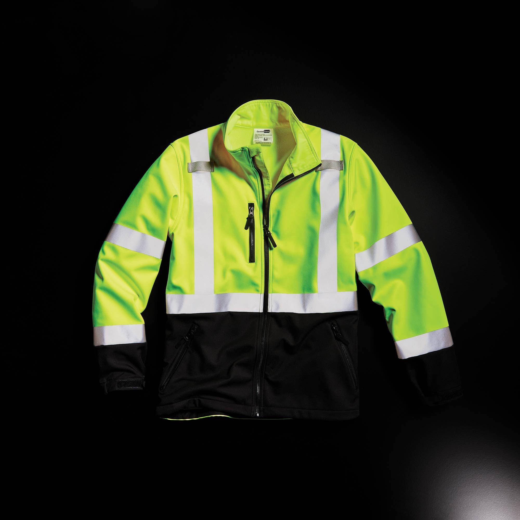 CornerStone CSJ503 Type R Class 3 Soft Shell Jacket - Yellow/Lime ...