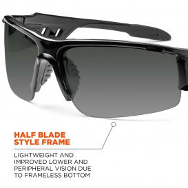 Ergodyne Dagr 52033 Safety Glasses - Black Frame - Smoke Anti-Fog Lens