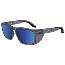 Ergodyne Sixten 58240 Safety Glasses - Smoke Frame - Polarized Blue Mirror Anti-Fog Lens
