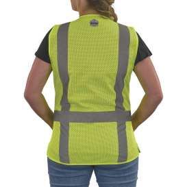 Ergodyne GloWear 8247ZW-S Type R Class 2 Women\'s Surveyor Safety Vest - Lime