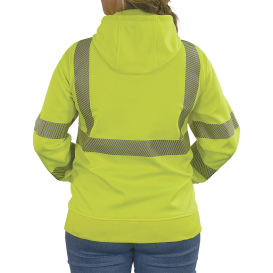 Ergodyne GloWear 8305W Type R Class 3 Women\'s Performance Hooded Zip-Up Sweatshirt - Lime