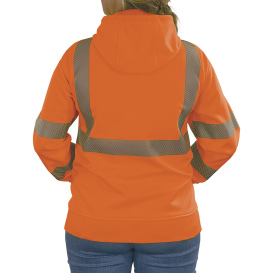 Ergodyne GloWear 8305W Type R Class 3 Women\'s Performance Hooded Zip-Up Sweatshirt - Orange