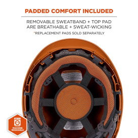 Ergodyne Skullerz 8977 Type 2 Class C Safety Helmet with Adjustable Venting - Orange