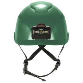 Ergodyne Skullerz 8977LED Type 2 Class C Safety Helmet with Adjustable Venting and LED Light - Green 